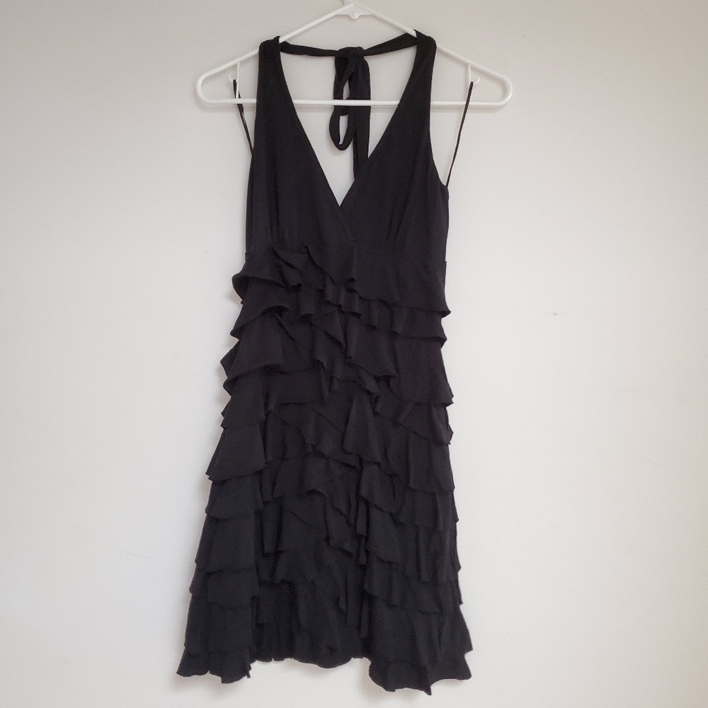 Black halter dress